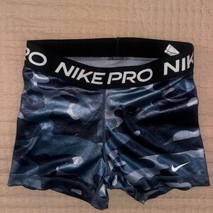 Nike Pro Camo Shorts - Blue/Grey